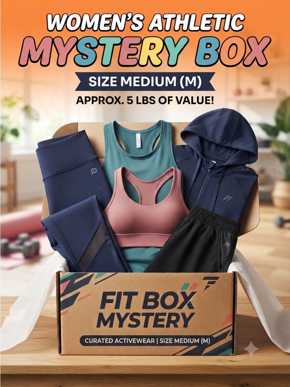 Women’s Athletic Workout Mystery Box – Size Medium (M)